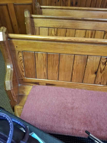 Photo of free Pew with 1 angled arm Danby Chapel (Ainthorpe YO21) #1