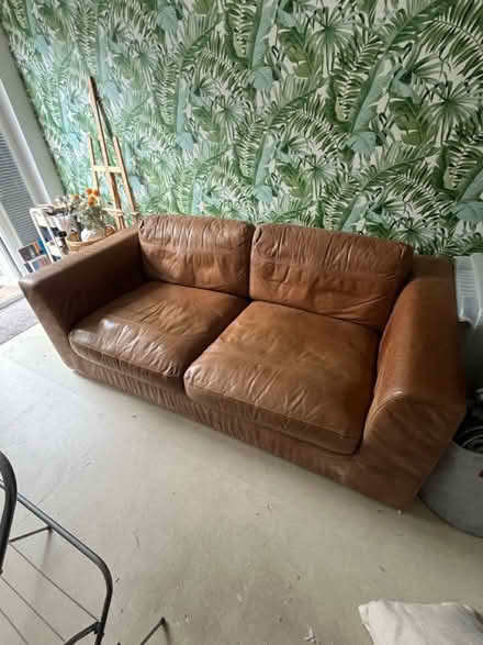 Photo of free Leather Two seater Sofa (Elsenham) #1
