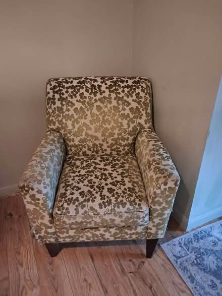 Photo of free NEXT green floral pattern armchair (Oversley Green B49) #1