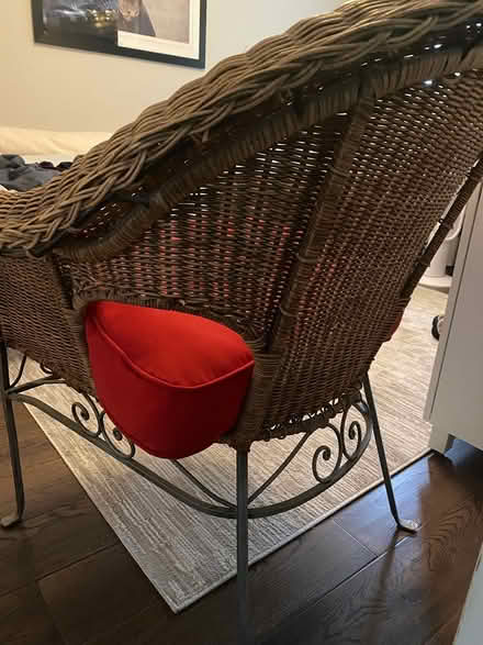 Photo of free Rattan chair with iron leg details (Erindale) #1