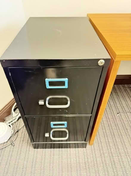 Photo of free Desk and locking file cabinet (West Austin) #2