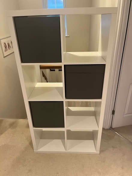 Photo of free White shelving unit (IKEA "KALLAX") (Bisley GU24) #2