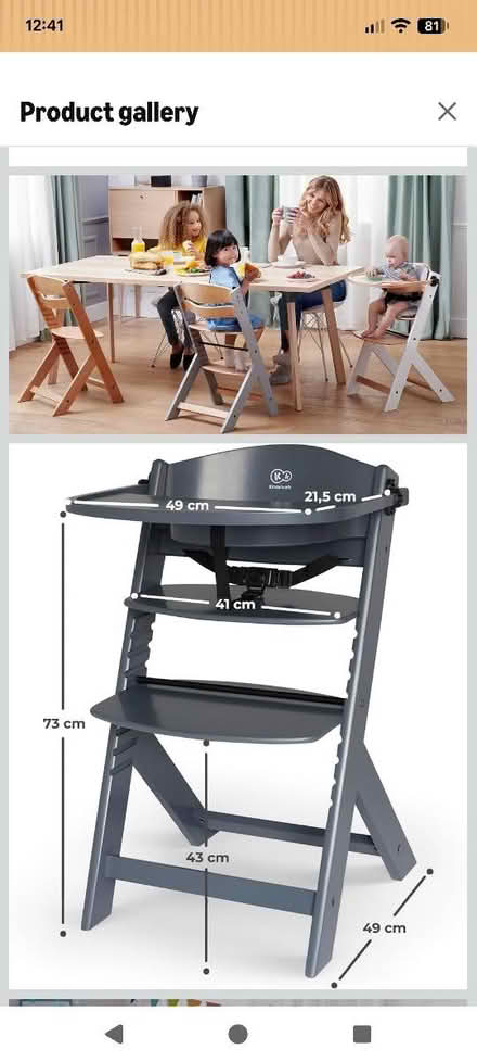 Photo of free Baby / toddler adjustable chair (Sidcup DA15) #2