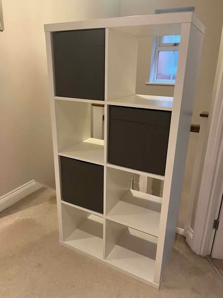 Photo of free White shelving unit (IKEA "KALLAX") (Bisley GU24) #1