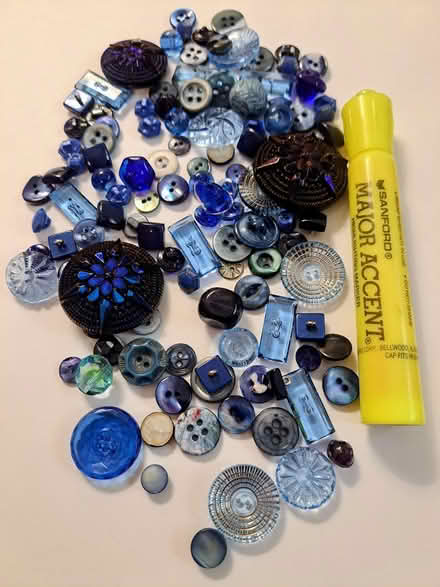 Photo of free Blue glass buttons (69th Street, Upper Darby) #1