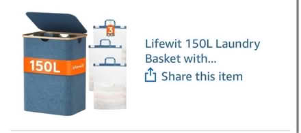 Photo of free Blue triple laundry basket (Heaton Chapel SK4) #2