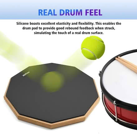 Photo of Drum Practice Pad (Saltaire BD18) #1