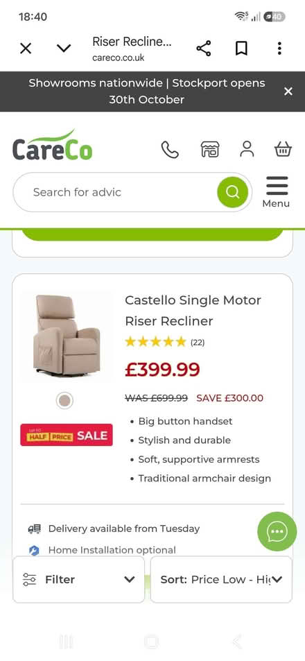 Photo of free Riser/Recliner chair (Eastbourne BN21) #2