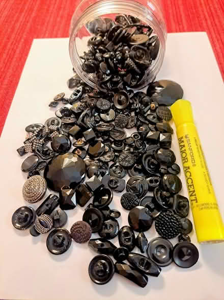 Photo of free Black glass buttons (69th Street, Upper Darby) #1