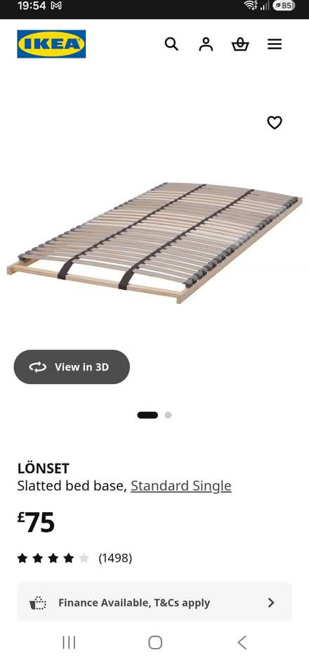 Photo of free Single slatted bed base ikea LÖNSET (Shankill) #1
