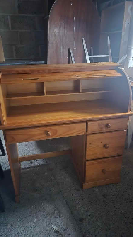 Photo of free Pine roll top desk (Bray Dargle Road) #2