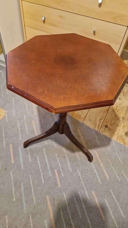 Photo of free Octagonal small wooden table (Hailsham BN27) #1