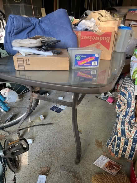 Photo of free Glass patio table & chairs (Oradell) #1