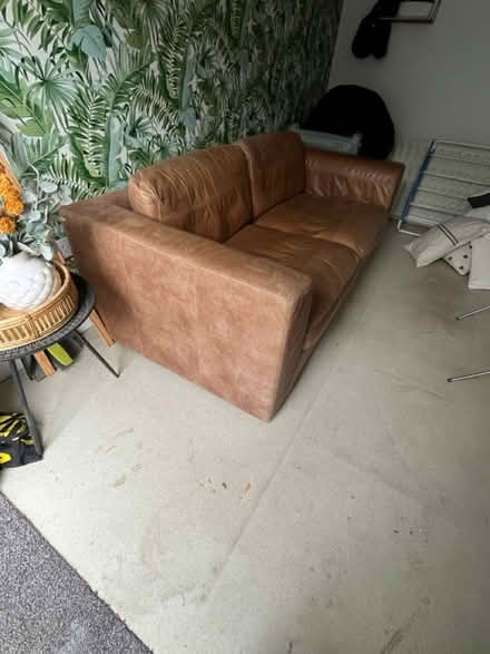 Photo of free Leather Two seater Sofa (Elsenham) #2