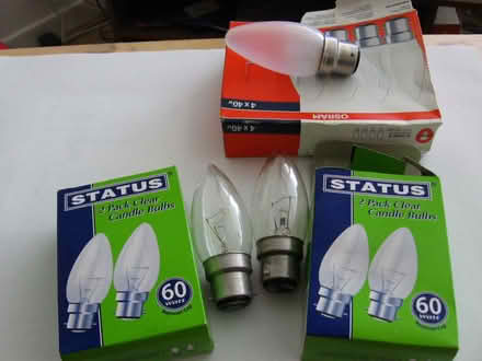 Photo of free Four 60W and Six 40W Bayonet fitting Candle Bulbs (Coppull PR7) #1