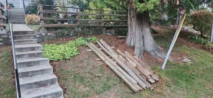 Photo of free Cedar split rail 2 x 9' x 3" x 4" (Lynn Valley) #1