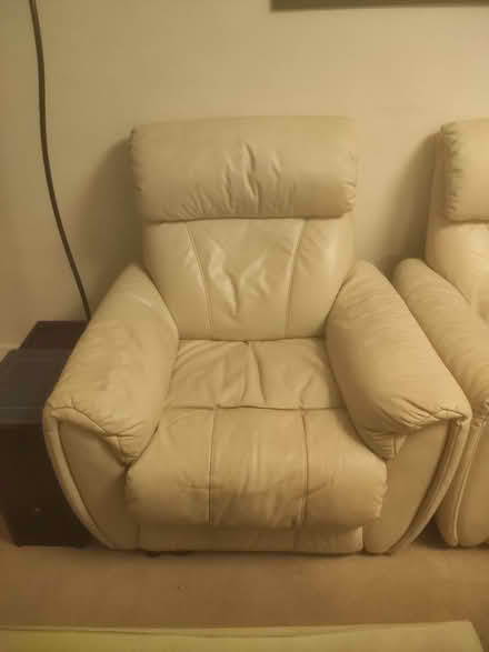 Photo of free Cream leather electric recliners (Little Common, TN39) #1