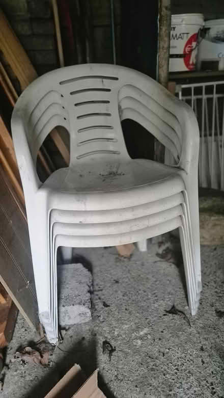 Photo of free Plastic garden chairs x5 (Bray Dargle Road) #1