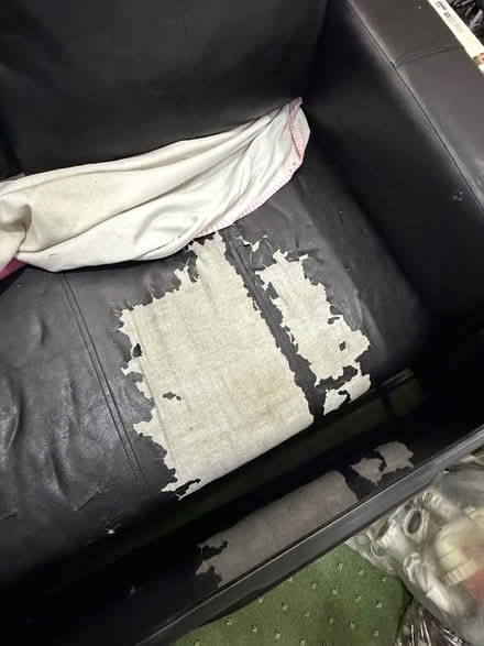 Photo of free Leather faux sofa (Hockley Port B16) #4