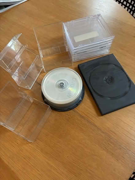 Photo of free Assorted CD and floppy disc boxes plus some blank discs (Wavertree Nook L15) #1