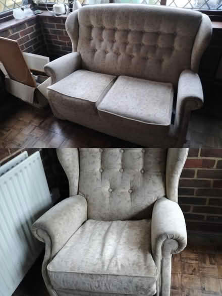 Photo of free Double sofa and chair (Stone Cross BN24) #1