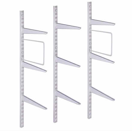 Photo of free Twin slot shelving brackets x 18 (Barnes SW13) #1