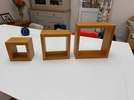 Photo of free Small wooden display shelves (Bookham) #1