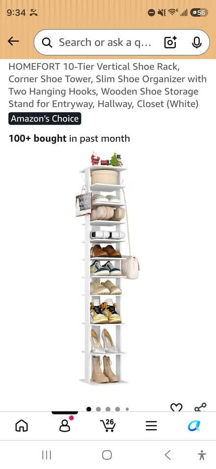Photo of free Shoe rack (Petworth) #1