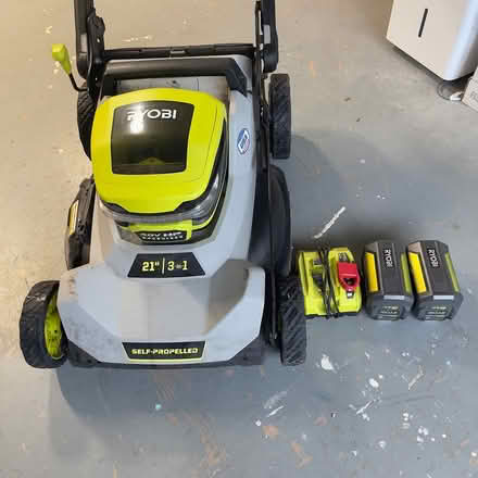 Photo of free Ryobi Electric Mower, batteries (Lutz Florida) #1