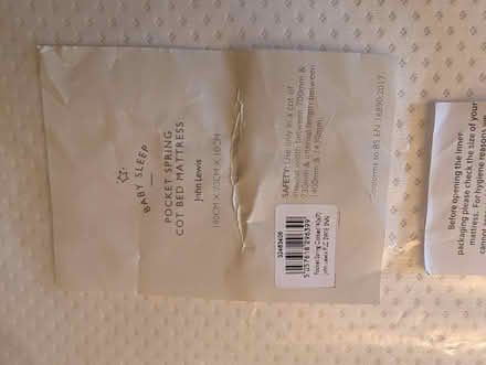 Photo of free Cot bed mattress from John Lewis (Booker Common, HP12) #1
