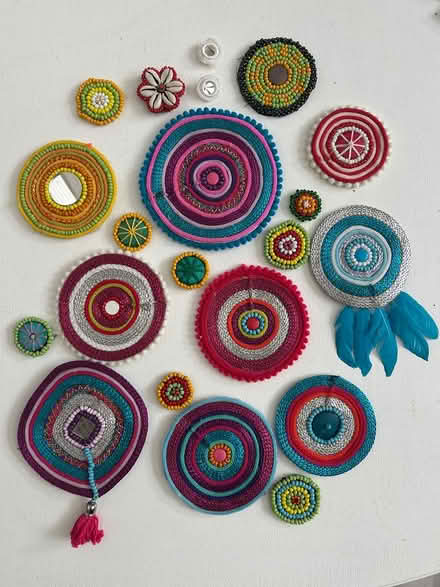 Photo of free Assorted braided circular patches (KT23 Great Bookham) #1