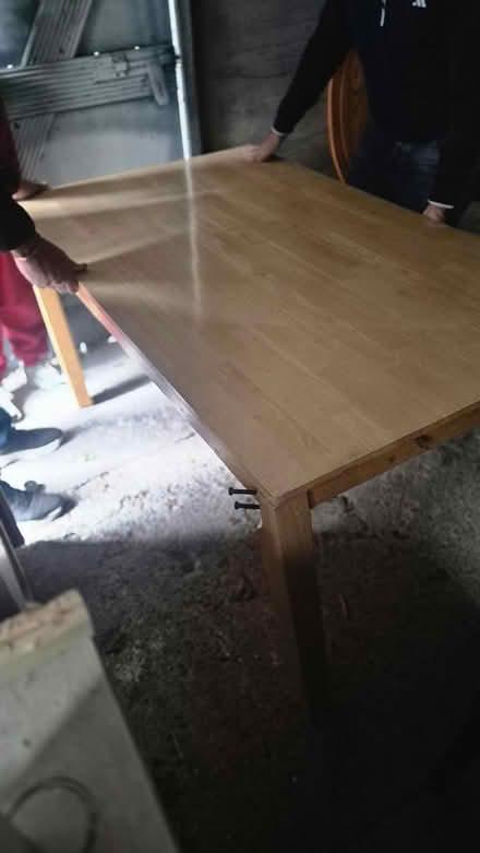 Photo of free Pale wooden dining table (Bray Dargle Road) #1