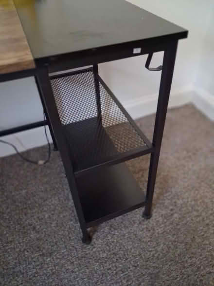 Photo of free Large wood/black desk (Primrose LA1) #2