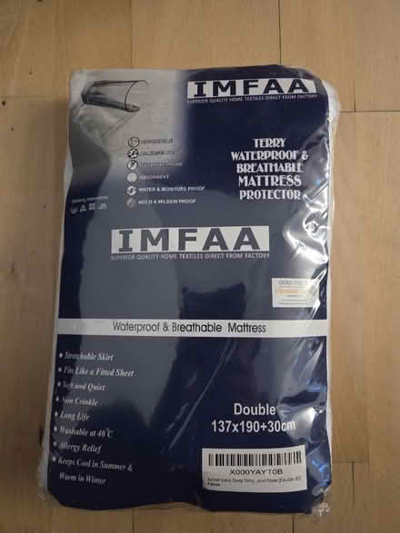 Photo of free New double mattress protectors (Notting Hill Gate W2) #1