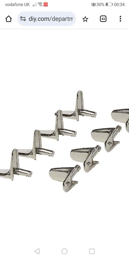 Photo of Little metal Shelf Supports for kitchen cupboards (Hollingdean BN1) #1