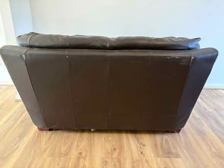 Photo of free 2 Seater black leather sofa (Letchworth, SG6) #4