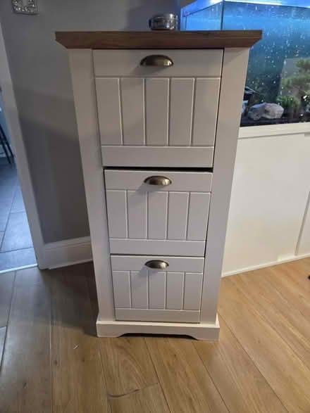 Photo of free Oak and cream effect shoe cupboard (Podsmead GL2 5) #1