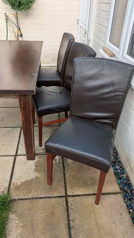Photo of free Solid Wood Dining Table & Six Chairs (Pin Green SG1) #3