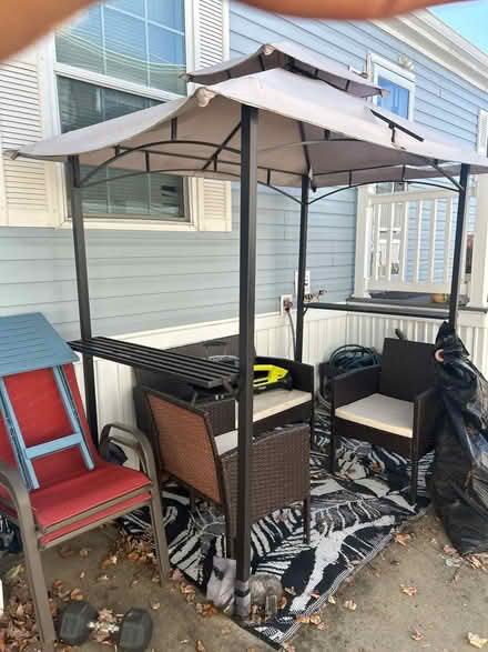 Photo of free Brown Gazebo (needs to topping) (Edison, NJ) #1