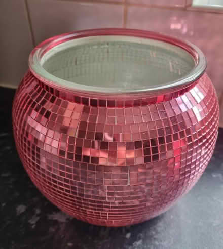 Photo of free Pink disco ball plant pot (Matchborough East B98) #1