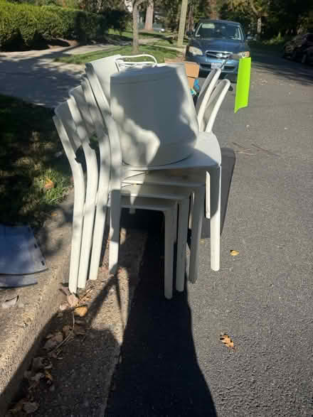 Photo of free White chairs (Chevy chase DC) #1