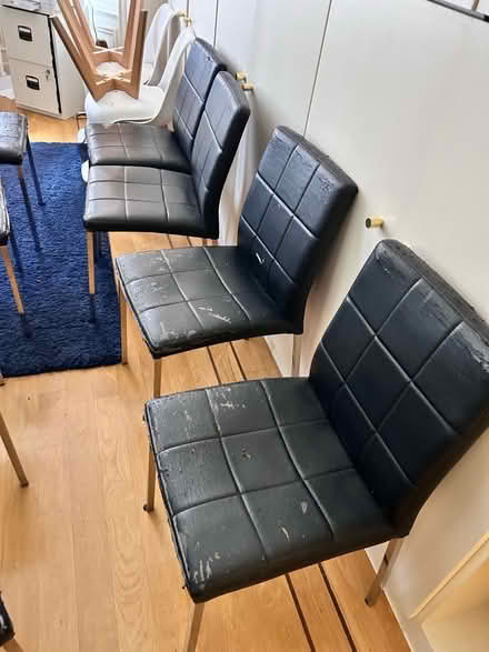 Photo of free 8 black dining chairs (Earls Court SW5) #1