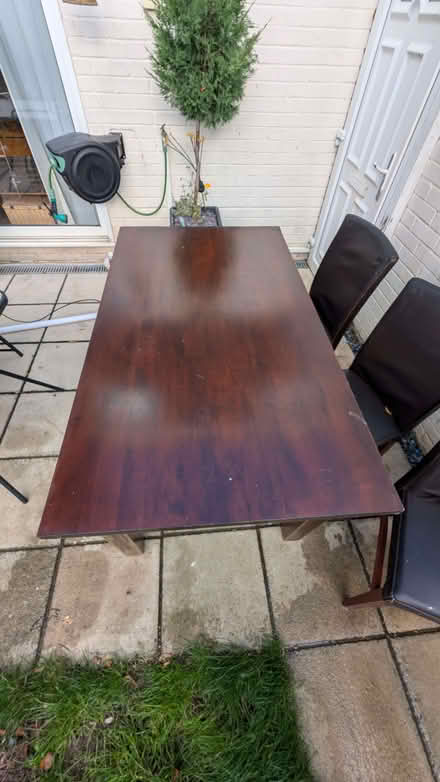 Photo of free Solid Wood Dining Table & Six Chairs (Pin Green SG1) #2