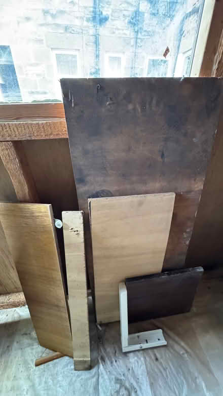 Photo of free Various pieces of wood and metal. Anyone interested? Needs t (Lochend EH6) #1