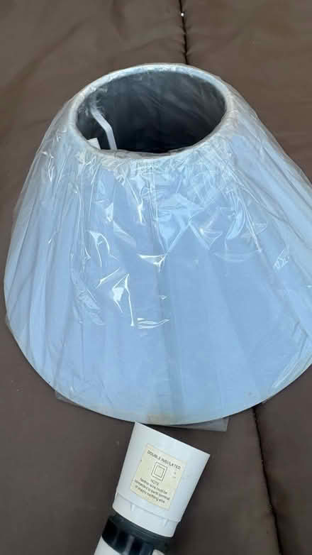 Photo of free Two baby blue lamps with New Shades (Chatham ME4) #4