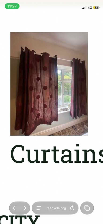 Photo of free Curtains and rail (Sharrow S11) #1