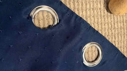 Photo of free Navy Blue eyelet curtains (Gobowen SY11) #4