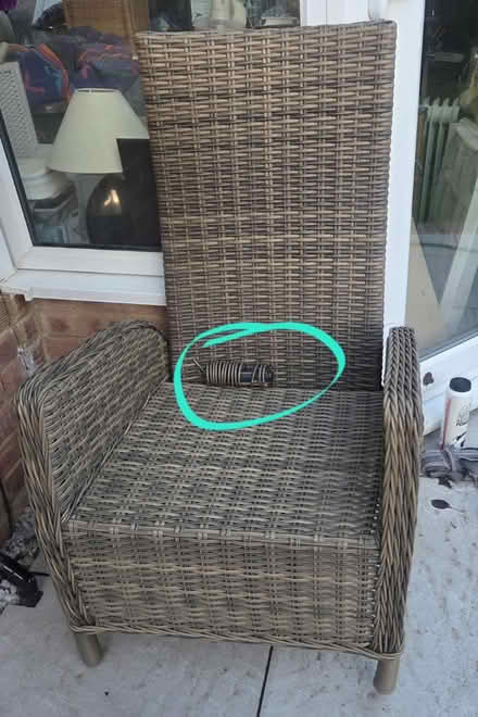 Photo of free New rattan reclining garden chair (Frimley) #2