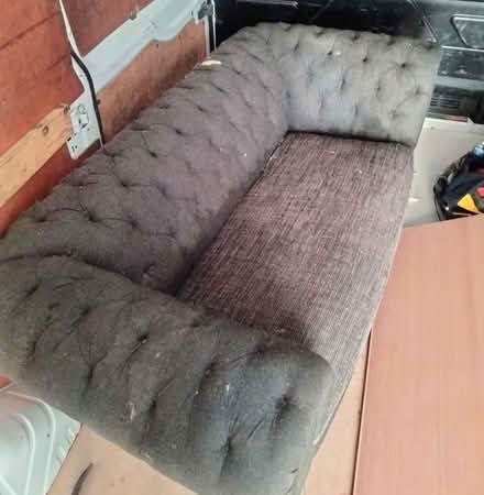 Photo of free Grey Felt Sofa (Saltdean) #1