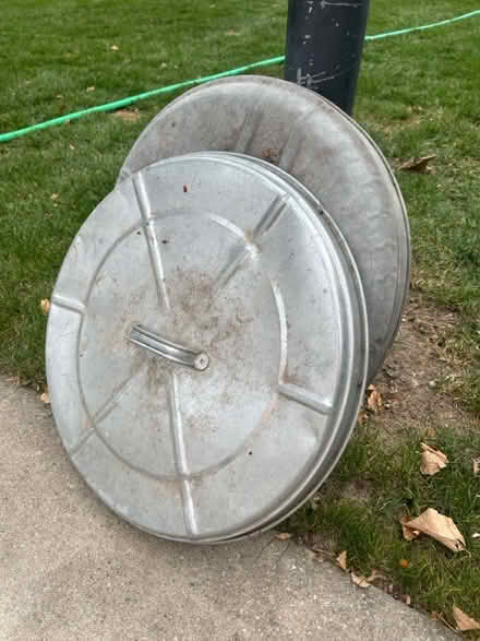 Photo of free Metal trash can lids (Farmington Hills) #1